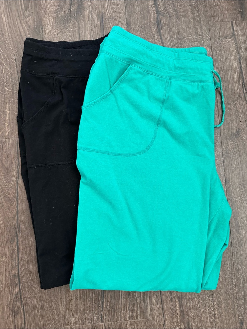 Bundle Danskin Now Women's Patch Pocket Pants - Black & Teal